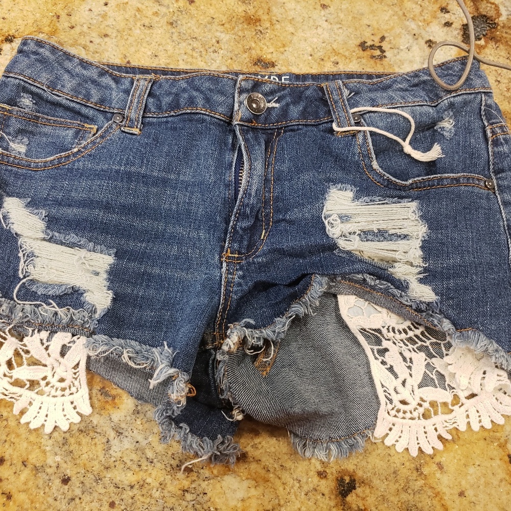 (2/$20)Distressed jean shorts